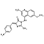 CAS#: 85998-79-4, (5Z)-5-(4-Aminobenzylidene)-3-[(6-methoxy-2-methyl-4-quinolinyl)amino]-2-methyl-3,5-dihydro-4H-imidazol-4-one