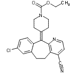 CAS#: 860010-33-9, Ethyl 4-(8-chloro-4-cyano-5,6-dihydro-11H-benzo[5,6]cyclohepta[1,2-b]pyridin-11-ylidene)-1-piperidinecarboxylate