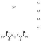 CAS 登录号：86042-51-5， 钙2-羟基丙酸酯水合物(1:2:5)