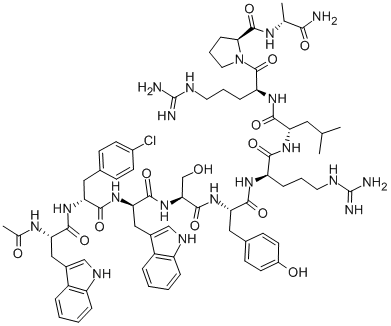 CAS 登录号：86044-76-0， N-乙酰基-色氨酰(1)-(4-氯-苯丙氨酰)(2)-色氨酰(3)-精氨酰(6)-丙氨酰(10)-黄体生成激素释放激素