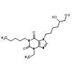 CAS#: 86257-22-9, 7-(5,6-Dihydroxyhexyl)-3-ethyl-1-pentyl-3,7-dihydro-1H-purine-2,6-dione