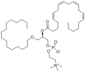 CAS 登录号：86288-11-1， 1-O-十六烷基-2-花生酰基-Sn-甘油-3-磷酰胆碱
