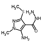 CAS 登录号：863312-78-1， 5-氨基-1-甲基-3-(甲硫基)-1H-吡唑-4-甲酰肼