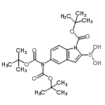 CAS#: 863770-85-8, [5-(Bis{[(2-methyl-2-propanyl)oxy]carbonyl}amino)-1-{[(2-methyl-2-propanyl)oxy]carbonyl}-1H-indol-2-yl]boronic acid