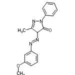 CAS#: 86427-68-1, 4-[(E)-(3-Methoxyphenyl)diazenyl]-5-methyl-2-phenyl-2,4-dihydro-3H-pyrazol-3-one