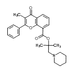 CAS#: 86433-40-1, 2-Methyl-1-(1-piperidinyl)-2-propanyl 3-methyl-4-oxo-2-phenyl-4H-chromene-8-carboxylate