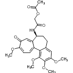 CAS 登录号：86436-34-2， 2-氧代-2-{[(7S)-1,2,3,10-四甲氧基-9-氧代-5,6,7,9-四氢苯并[a]庚搭烯-7-基]氨基}乙基乙酸酯