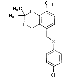 CAS#: 86451-38-9, 5-{[(4-Chlorophenyl)sulfanyl]methyl}-2,2,8-trimethyl-4H-[1,3]dioxino[4,5-c]pyridine