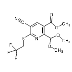 CAS#: 864685-30-3, Methyl 5-cyano-2-(dimethoxymethyl)-6-[(2,2,2-trifluoroethyl)sulfanyl]nicotinate