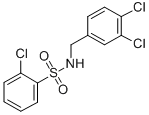 CAS 登录号：864685-51-8， 2-氯-N-(3,4-二氯-苄基)-苯磺酰胺