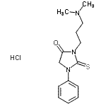 CAS 登录号：86503-27-7， 3-[3-(二甲基氨基)丙基]-1-苯基-2-硫代-4-咪唑烷酮盐酸盐(1:1)