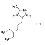 CAS 登录号：86503-35-7， 3-[3-(二乙基氨基)丙基]-5-甲基-2-硫代-4-咪唑烷酮盐酸盐(1:1)