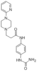 CAS#: 86523-79-7, N-[4-[(Aminocarbonyl)Amino]Phenyl]-4-(2-Pyridinyl)-1-Piperazinepropanamide