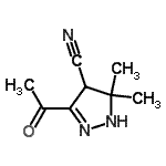 CAS#: 86556-93-6, 3-Acetyl-5,5-dimethyl-4,5-dihydro-1H-pyrazole-4-carbonitrile