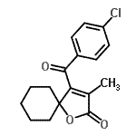 CAS 登录号：86560-08-9， 4-(4-氯苯甲酰基)-3-甲基-1-氧杂螺[4.5]癸-3-烯-2-酮