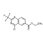 CAS#: 865611-98-9, Ethyl 4-chloro-2-(trifluoromethyl)-6-quinazolinecarboxylate