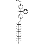 CAS#: 865758-37-8, 1-{Chloro[4-(3,3,4,4,5,5,6,6,7,7,8,8,9,9,10,10,10-heptadecafluorodecyl)phenyl]phenylmethyl}-4-methoxybenzene