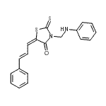 CAS#: 86650-09-1, (5E)-3-(Anilinomethyl)-5-[(2E)-3-phenyl-2-propen-1-ylidene]-2-thioxo-1,3-thiazolidin-4-one