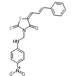 CAS#: 86650-14-8, (5E)-3-{[(4-Nitrophenyl)amino]methyl}-5-[(2E)-3-phenyl-2-propen-1-ylidene]-2-thioxo-1,3-thiazolidin-4-one