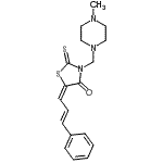 CAS#: 86650-18-2, (5E)-3-[(4-Methyl-1-piperazinyl)methyl]-5-[(2E)-3-phenyl-2-propen-1-ylidene]-2-thioxo-1,3-thiazolidin-4-one