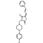 CAS#: 86650-21-7, (5E)-3-{[4-(4-Chlorophenyl)-1-piperazinyl]methyl}-5-[(2E)-3-phenyl-2-propen-1-ylidene]-2-thioxo-1,3-thiazolidin-4-one