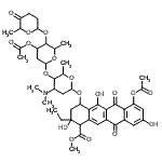 CAS#: 86651-72-1, Methyl 7-acetoxy-4-({4-O-[3-O-acetyl-2,6-dideoxy-4-O-(6-methyl-5-oxotetrahydro-2H-pyran-2-yl)hexopyranosyl]-2,3,6-trideoxy-3-(dimethylamino)hexopyranosyl}oxy)-2-ethyl-2,5,9-trihydroxy-6,11-dioxo-1,2,3 ,4,6,11-hexahydro-1-tetracenecarboxylate