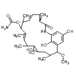 CAS#: 86782-16-3, 13,14,20,22-Tetrahydroxy-17-methoxy-4,8,10,12,16-pentamethyl-3-oxo-2-azabicyclo[16.3.1]docosa-1(22),4,6,10,18,20-hexaen-9-yl carbamate