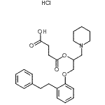 CAS#: 86819-29-6, 4-Oxo-4-({1-[2-(2-phenylethyl)phenoxy]-3-(1-piperidinyl)-2-propanyl}oxy)butanoic acid hydrochloride (1:1)