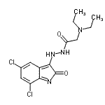 CAS#: 86873-12-3, N'-(5,7-Dichloro-2-oxo-2H-indol-3-yl)-2-(diethylamino)acetohydrazide