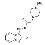 CAS#: 86873-22-5, 2-(4-Methyl-1-piperazinyl)-N'-(2-oxo-2H-indol-3-yl)acetohydrazide