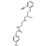 CAS#: 86880-51-5, N-(2-{[3-(2-Cyanophenoxy)-2-hydroxypropyl]amino}ethyl)-2-(4-hydroxyphenyl)acetamide