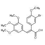 CAS 登录号：869497-70-1， (E)-2-(3-溴-4-甲氧基-苯基)-3-(3,4,5-三甲氧基苯基)丙-2-烯酸