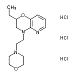 CAS 登录号：86979-90-0， 2-乙基-4-[2-(4-吗啉基)乙基]-3,4-二氢-2H-吡啶并[3,2-b][1,4]恶嗪三盐酸盐