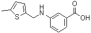 CAS 登录号：869950-50-5， 3-{[(5-甲基-2-噻吩基)甲基]氨基}苯甲酸