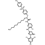 CAS#: 87001-12-5, N-(4-Chloro-3-{[5-oxo-1-(2,4,6-trichlorophenyl)-4,5-dihydro-1H-pyrazol-3-yl]amino}phenyl)-2-{4-[(4-hydroxyphenyl)sulfonyl]phenoxy}dodecanamide