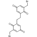 CAS 登录号：87050-83-7， 2,2'-(1,2-乙二基)二[6-(溴甲基)-1,4-苯醌]