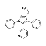 CAS 登录号：871110-17-7， 3-[3-(甲硫基)-1,4-二苯基-1H-吡唑-5-基]吡啶