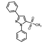 CAS 登录号：871110-23-5， 5-(甲基磺酰基)-1,3-二苯基-1H-吡唑