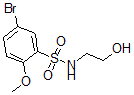 CAS 登录号：871269-14-6， 5-溴-N-(2-羟基乙基)-2-甲氧基-苯磺酰胺