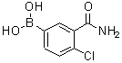 CAS 登录号：871332-67-1， (3-氨基甲酰-4-氯苯基)硼酸