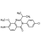CAS#: 871814-54-9, 7-Amino-3-(4-chlorophenyl)-2-isopropyl-8-methoxy-4(3H)-quinazolinone