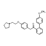 CAS#: 87198-64-9, 1-(4'-Methoxy-2-biphenylyl)-2-{4-[2-(1-pyrrolidinyl)ethoxy]phenyl}ethanone