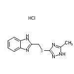 CAS#: 87236-35-9, 2-{[(5-Methyl-1H-1,2,4-triazol-3-yl)sulfanyl]methyl}-1H-benzimidazole hydrochloride (1:1)