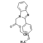 CAS 登录号：872604-78-9， 乙基[2-(4-甲氧基苯基)-1H-苯并咪唑-1-基]乙酸酯