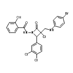 CAS#: 87454-49-7, N-[3-{[(4-Bromophenyl)amino]methyl}-3-chloro-2-(3,4-dichlorophenyl)-4-oxo-1-azetidinyl]-2-hydroxybenzamide