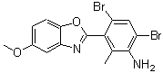 CAS#: 875000-01-4, 4,6-Dibromo-3-(5-methoxy-1,3-benzoxazol-2-yl)-2-methylaniline