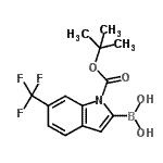 CAS#: 875558-27-3, [1-{[(2-Methyl-2-propanyl)oxy]carbonyl}-6-(trifluoromethyl)-1H-indol-2-yl]boronic acid