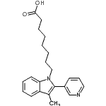 CAS 登录号：87627-28-9， 8-[3-甲基-2-(3-吡啶基)-1H-吲哚-1-基]辛酸