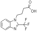 CAS#: 876728-42-6, 4-[2-(Trifluoromethyl)-1H-benzimidazol-1-yl]butanoic acid