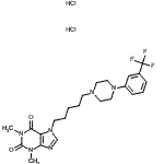 CAS#: 87798-87-6, 1,3-Dimethyl-7-(5-{4-[3-(trifluoromethyl)phenyl]-1-piperazinyl}pentyl)-3,7-dihydro-1H-purine-2,6-dione dihydrochloride